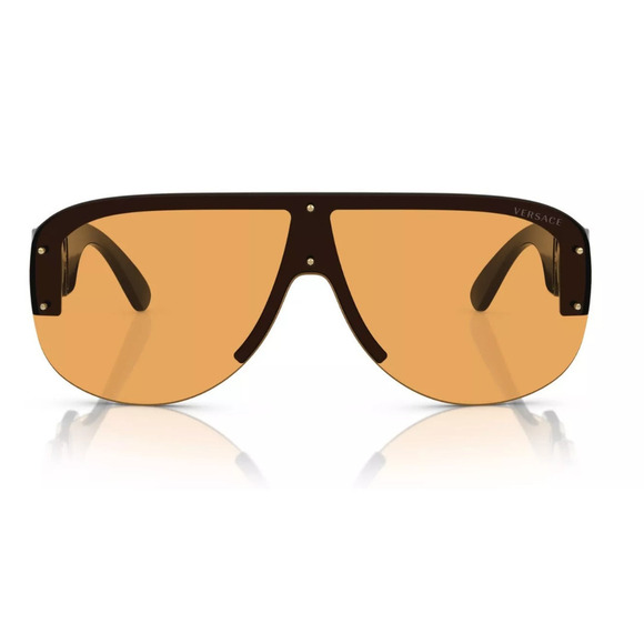 NWT Versace VE4391 Black Shield 148mm Sunglasses